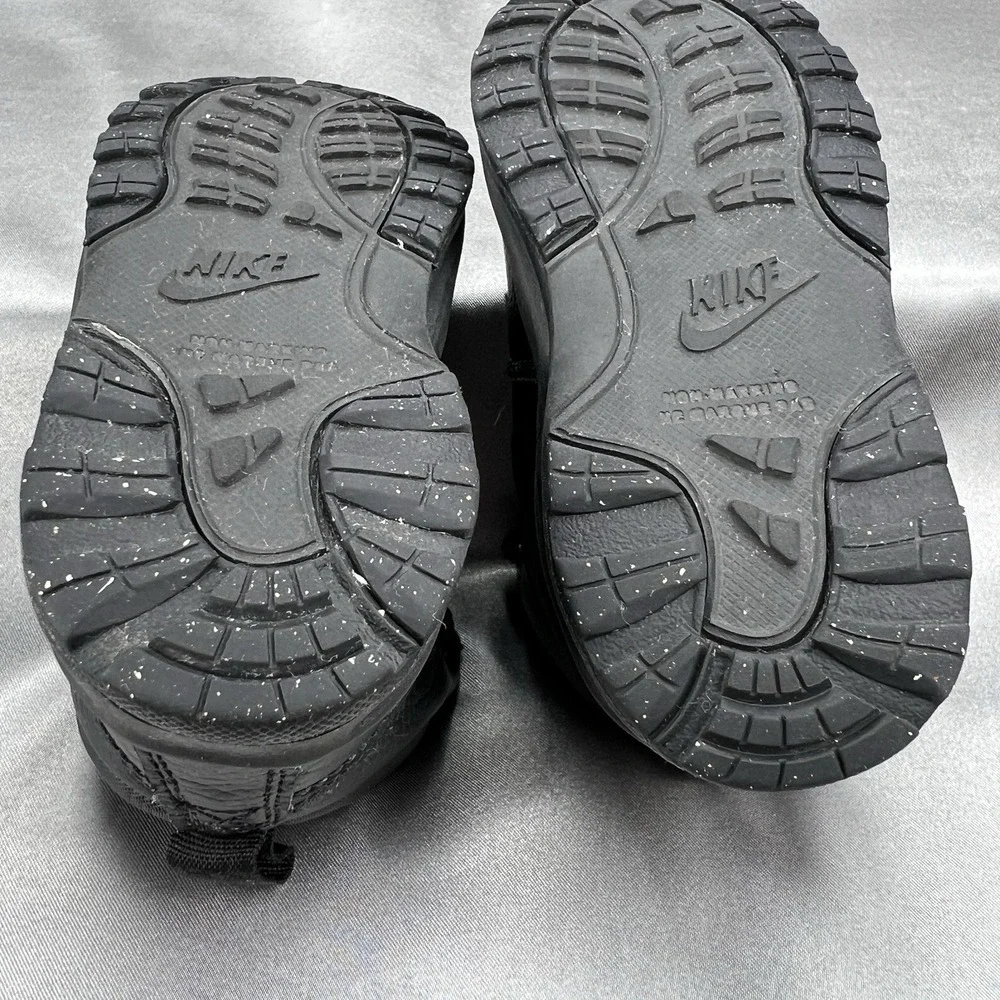 Nike Manoa Leather Toddler Boot Black Lace Up Ankle BQ5374-001 Size 6C Shoes